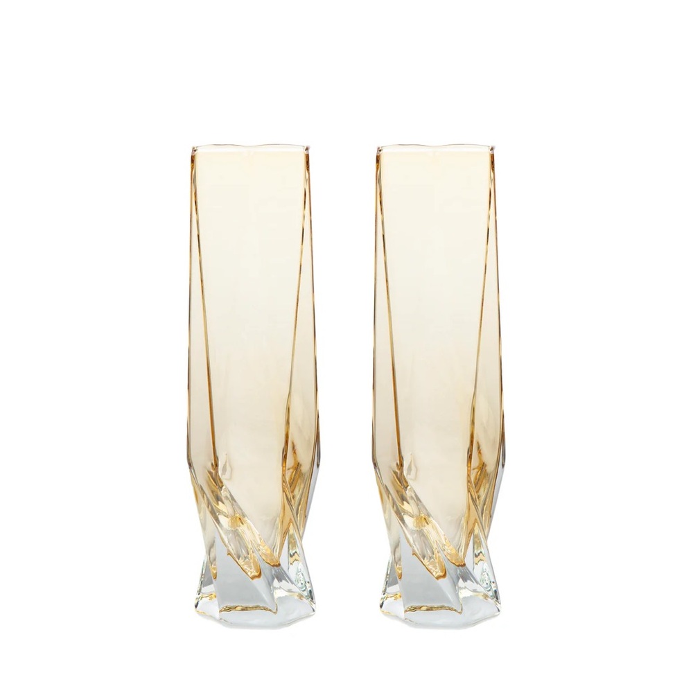 MAX ID NY ghost flute light amber pair